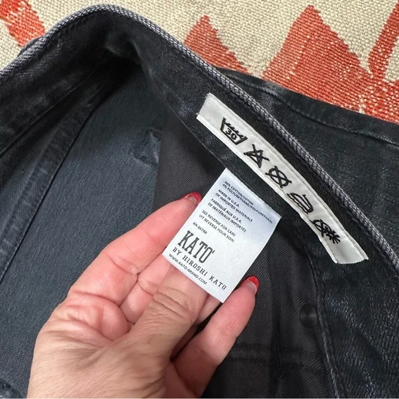 Kato by Hiroshi Kato The Pen Slim Rilo Washed Black Jeans 36x28 - Picture 11 of 13